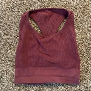 ALO Yoga Burgundy Mesh Racerback Top